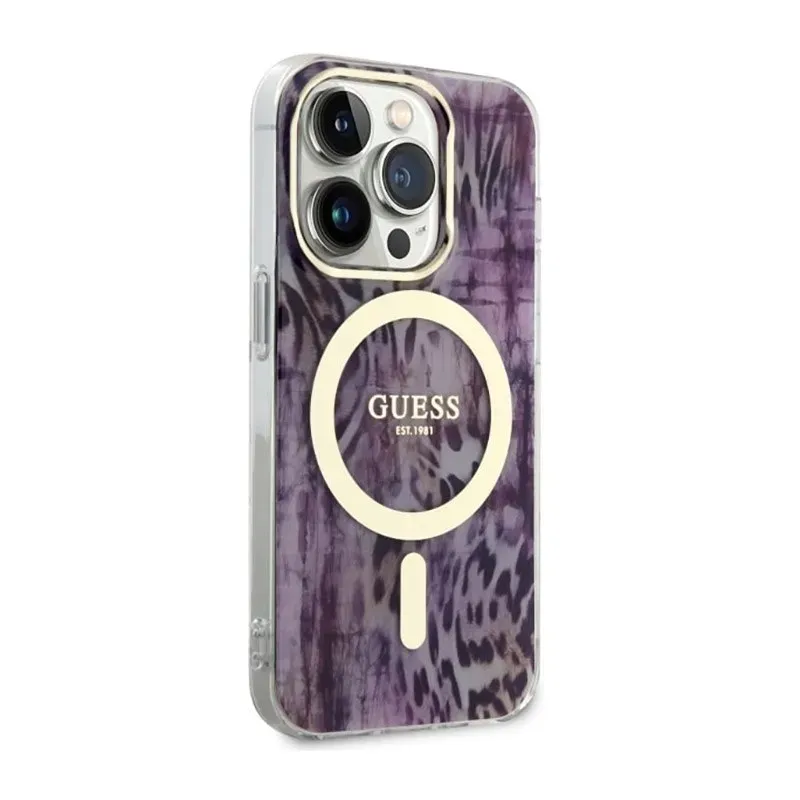 guess-leopard-magsafe-etui-iphone-14-pro-rozowy