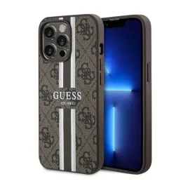 guess-4g-printed-stripes-magsafe-etui-iphone-13-pro-max-brazowy