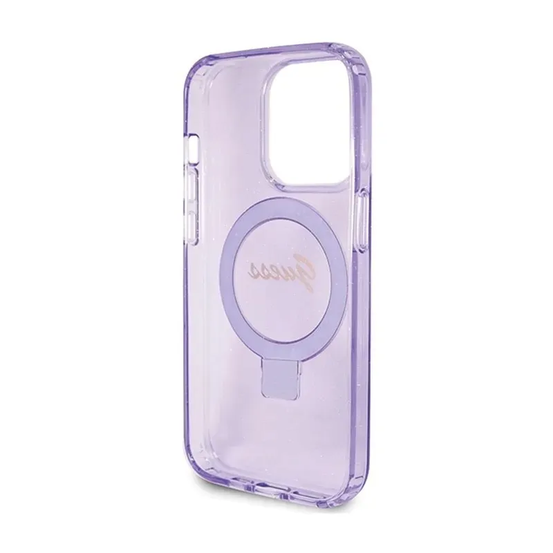 guess-ring-stand-script-glitter-magsafe-etui-iphone-15-pro-fioletowy-stan-nowy
