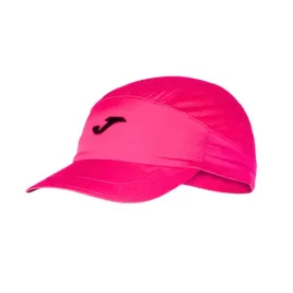 czapka-z-daszkiem-biegowa-joma-running-night-rozowa-cienka-lekka-odblask