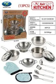 zestaw-metalowych-garnkow-dla-dzieci-3-przybory-kuchenne-fartuch-akces
