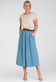elegancka-niebieska-spodnica-midi-rozkloszowana-z-wysokim-stanem-paskiem-i