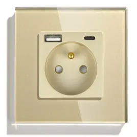 gniazdo-elektryczne-pojedyncze-z-szybka-ladowarka-usb-a-c-zlote-z-ramka-szk