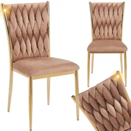 krzeslo-plecione-velvet-cappuccino-zlote-nogi-do-kuchni-jadalni-welur