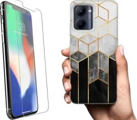 etui-na-telefon-realme-c33-wzory-geometria-iluzja-szklo
