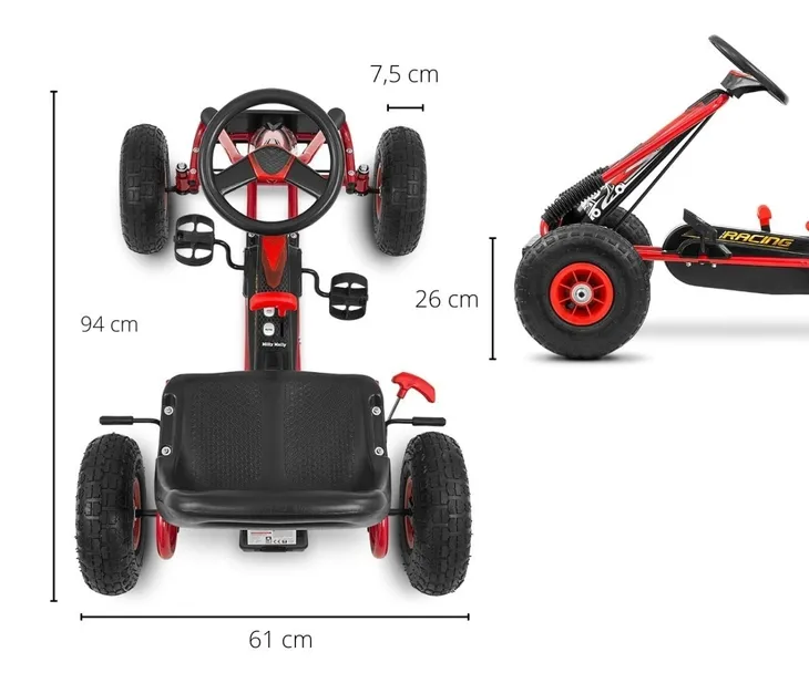 gokart-na-pedaly-thor-czerwony-milly-mally-stan-opakowania-oryginalne