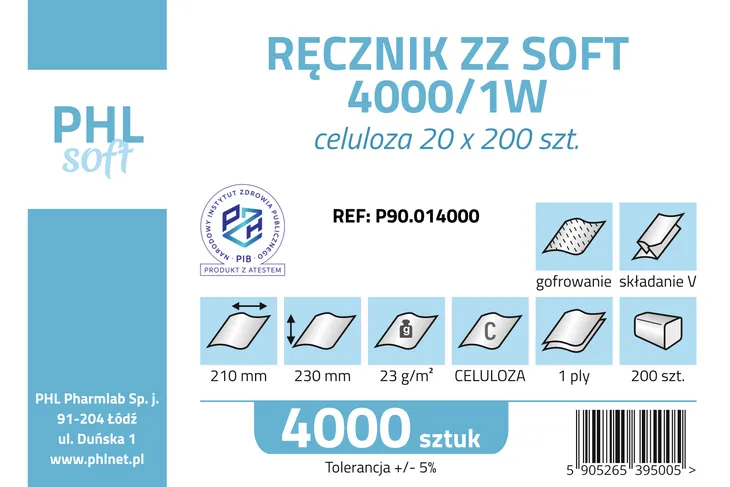 recznik-zz-1w-4000-szt-phl-soft-stan-nowy