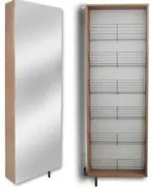 szafa-obrotowa-dab-sonoma-z-lustrem-6-polek-na-buty-waska-18-cm