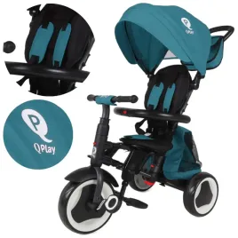 rowerek-trojkolowy-z-daszkiem-wozek-10m-rito-plus-zielony-qplay