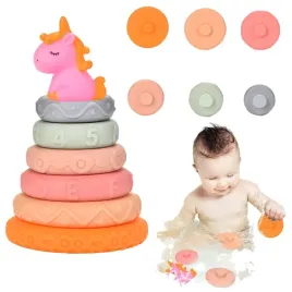 piramidka-wieza-dla-malucha-gumowe-miekkie-klocki-jednorozec-lean-toys