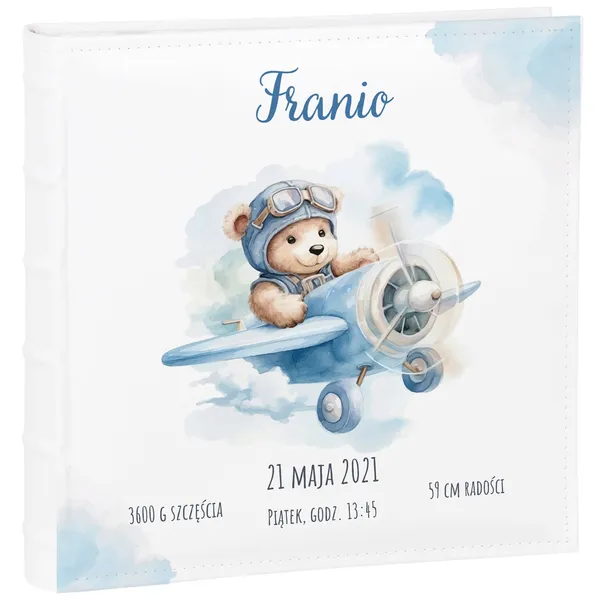 Duży album dziecka na zdjęcia wsuwane 600 zdjęć 10x15 Nadruk Roczek Chrzest