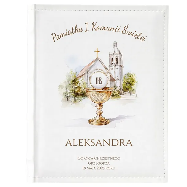 Komunijny Album zdjęcia 13x18 100 zdjęć Personalizowany nadruk Komunia