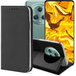 etui-z-klapka-do-honor-magic-5-pro-czarne-zamykane-magnetyczne-kabura-flip