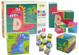 edukacyjne-puzzle-6w1-klocki-ukladanka-kostki-6-obrazkow-dinozaury-9-el-le