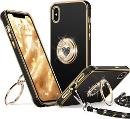 xyz-etui-do-iphone-x-xs-czarno-zlote-blyszczace-ring-stojak-smycz