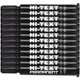 hi-text-marker-permanentny-okragly-czarny-12-sztuk