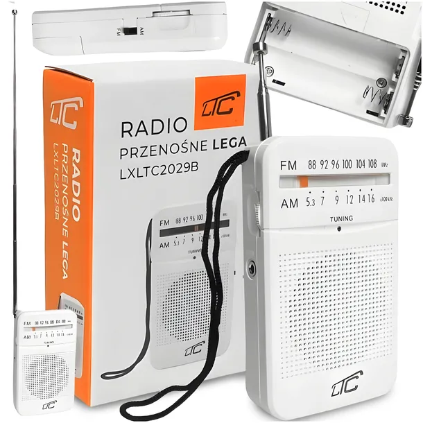 RADIO PRZENOŚNE NA BATERIE MINI RADIO KIESZONKOWE TURYSTYCZNE LTC LEGA AUX