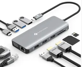 stacja-dokujaca-usb-c-11w1-novoo-hub-hdmi-vga-rj45-usb-sd-pd-100w