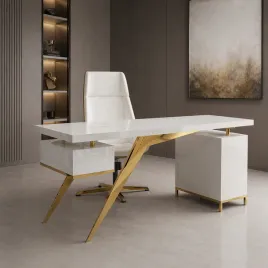 biale-zlote-biurko-ze-stali-nierdzewnej-prima-premium-160x70x75