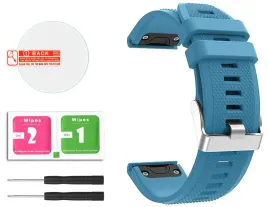 blekitny-pasek-garmin-fenix-5-plus-folia-gratis