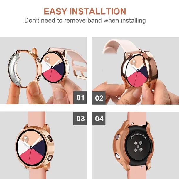 rozowe-etui-case-do-samsung-galaxy-watch-active-stan-nowy-material-tworzywo-sztuczne