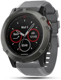 szary-silikonowy-pasek-garmin-fenix-5x-plus-quickfit-szerokosc-26mm