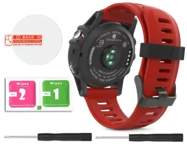 czerwony-pasek-garmin-fenix-5x-folia-ochronna-gratis-tech-band