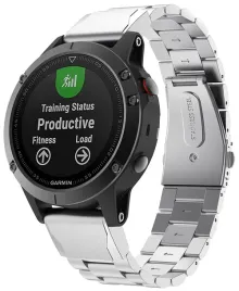 srebrna-stalowa-bransoleta-garmin-fenix-5-tech-band
