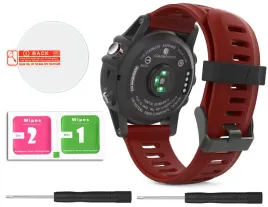 bordowy-pasek-garmin-fenix-5x-plus-folia-ochronna-gratis-tech-band