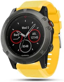 zolty-silikonowy-pasek-garmin-fenix-6x-sapphire