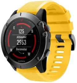 zolty-silikonowy-pasek-garmin-fenix-6x-solar