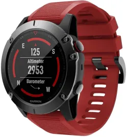 bordowy-silikonowy-pasek-garmin-fenix-6x-quickfit