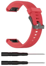 czerwony-silikonowy-pasek-garmin-fenix-6s-quickfit