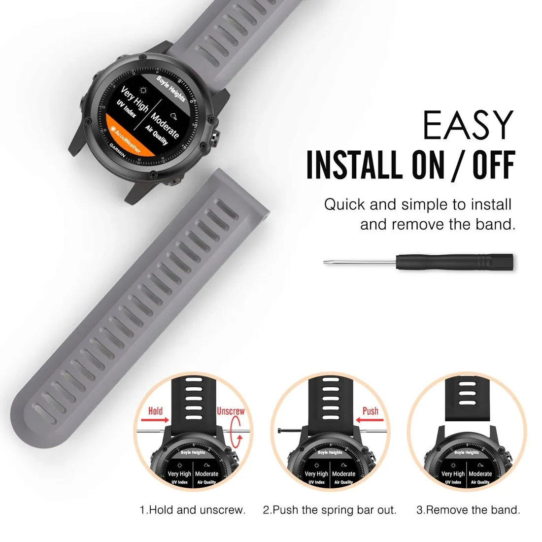 szary-pasek-garmin-fenix-3hr