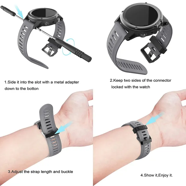szary-pasek-garmin-fenix-3hr-stan-opakowania-oryginalne