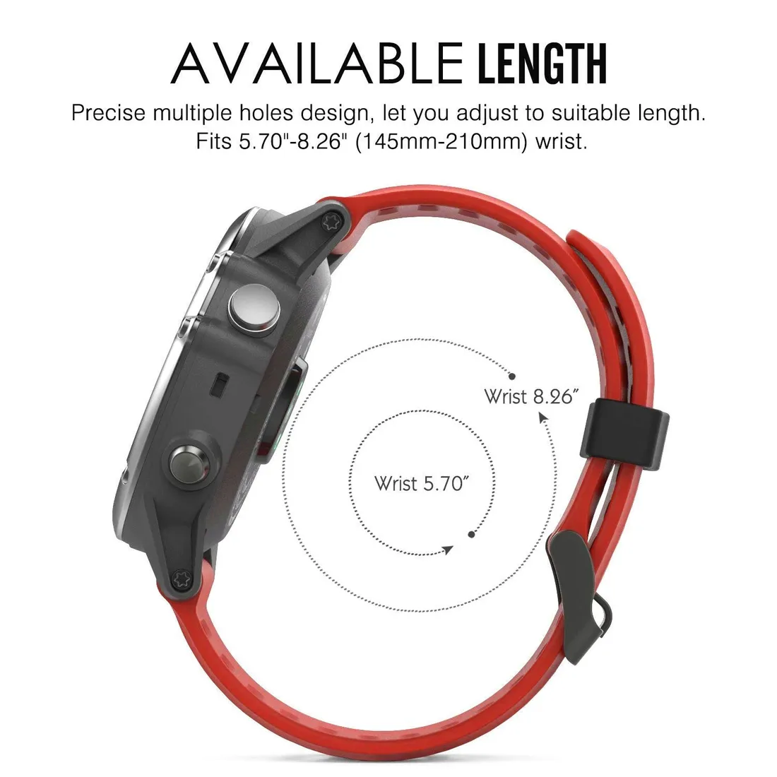 czerwony-pasek-garmin-fenix-5x-plus