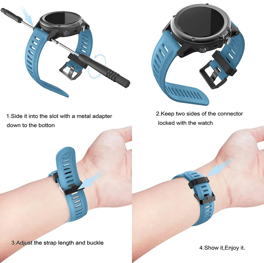 blekitny-pasek-garmin-fenix-5x-plus