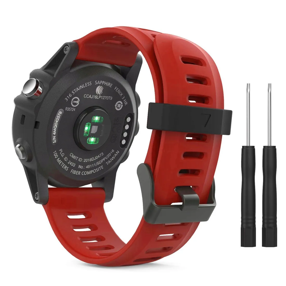 czerwony-pasek-garmin-fenix-3hr