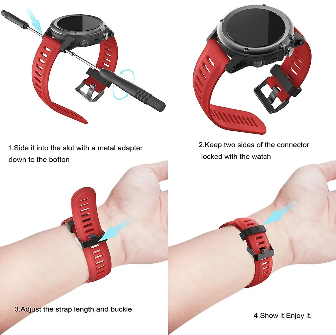 czerwony-pasek-garmin-fenix-3hr