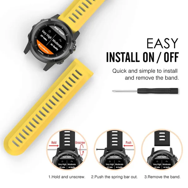 zolty-pasek-garmin-fenix-3hr-stan-opakowania-oryginalne