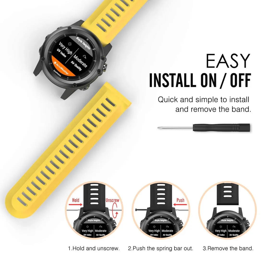 zolty-pasek-garmin-fenix-3hr