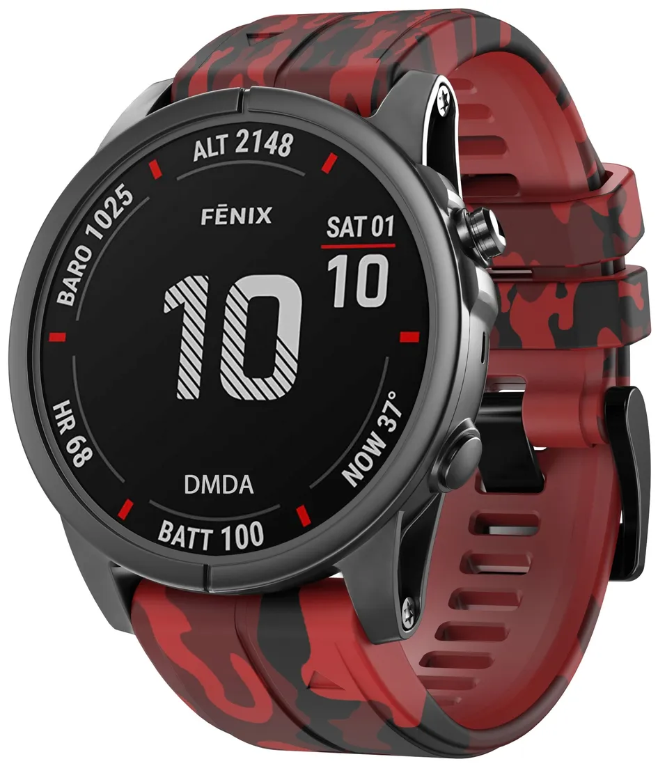 pasek-czerwone-moro-garmin-forerunner-965-szerokosc-22mm