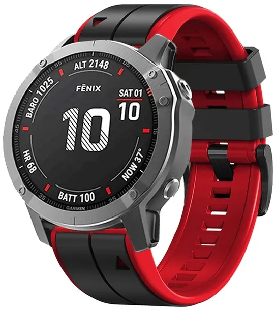 czarno-czerwony-pasek-garmin-forerunner-955-marka-tech-band