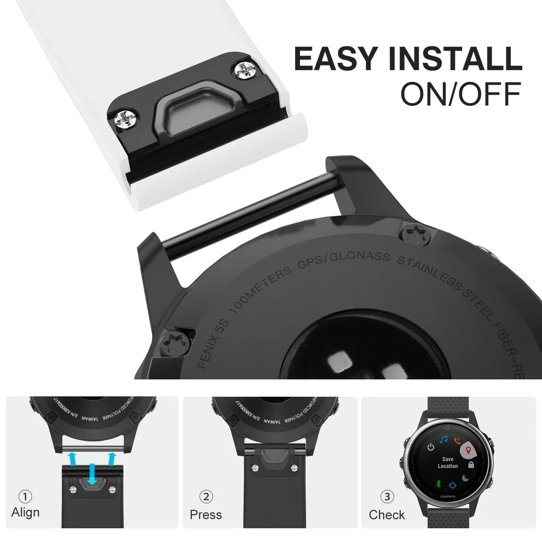 bialy-pasek-garmin-fenix-e-47mm-tech-band
