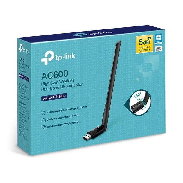 karta-sieciowa-tp-link-archer-t2u-plus-rodzaj-karty-zewnetrzna