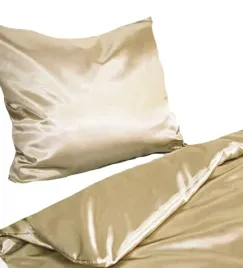 Zdjęcie produktu Pościel satynowa Szeherezada 140 + 1*70/80 - spokojny camel