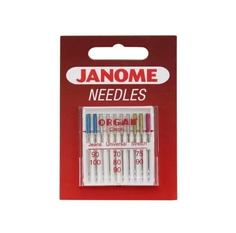 Igły do domowej maszyny do szycia MIX 3w1 JANOME MIX płaskie 130/705H