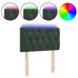 zaglowek-do-lozka-z-led-ciemnozielony-80x7x78-88-cm-aksamit