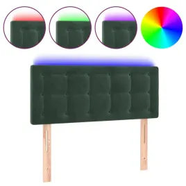 zaglowek-do-lozka-z-led-ciemnozielony-80x5x78-88-cm-aksamit