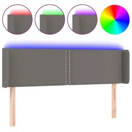 zaglowek-do-lozka-z-led-szary-147x16x78-88-cm-sztuczna-skora